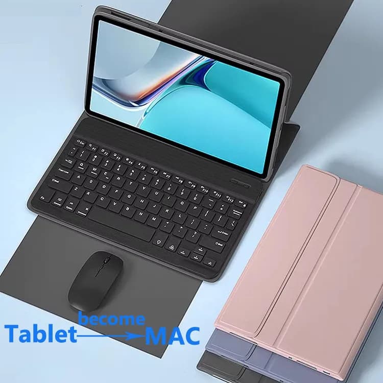 Case for RedMi Pad SE 4G 8.7 Inch 2024 Wireless Bluetooth Keyboard Case Flip Stand Leather with wireless Mouse
