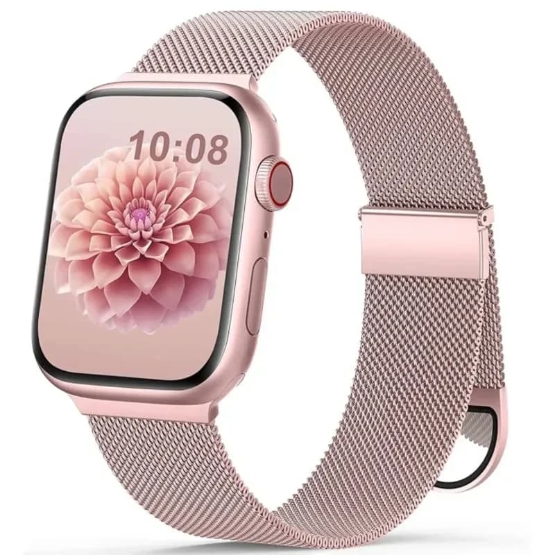 Milanese Loop strap for apple watch band ultra 49mm 45mm 44mm 40mm 41mm 42-38mm Magnetic bracelet iwatch series 9 8 7 6 SE 5 4 3