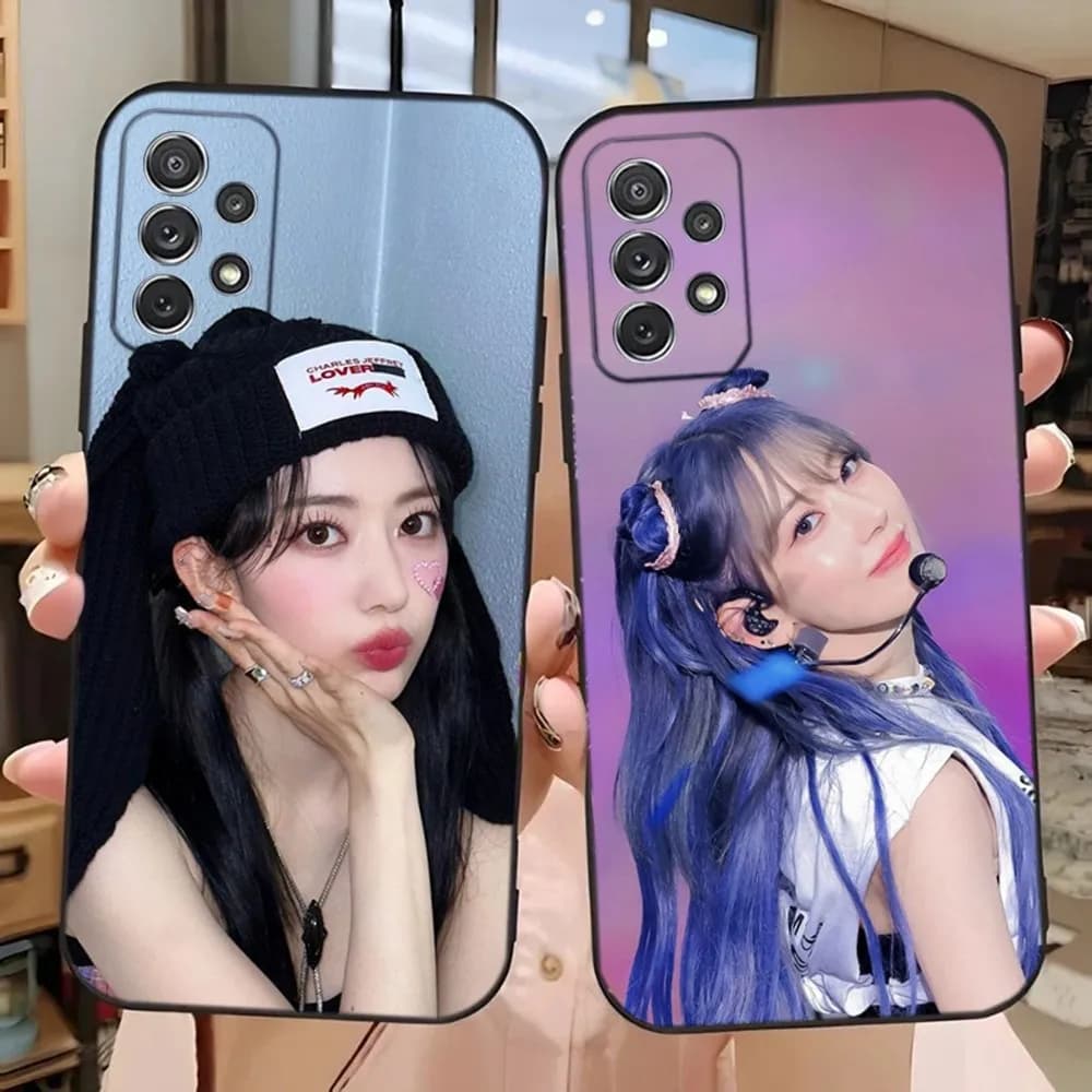 Kpop Miyawaki Sakura I-Izone Phone Case For Samsung Galaxy A13,A21s,A22,A31,A32,A52,A53,A71,A80,A91 Soft Black Phone Cover