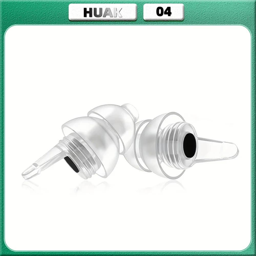 HUAK High Fidelity Concert Silicone Ear Plugs for Noise Cancelling Reusable Musicians Motorcycles Sleeping Work, Study, Swim