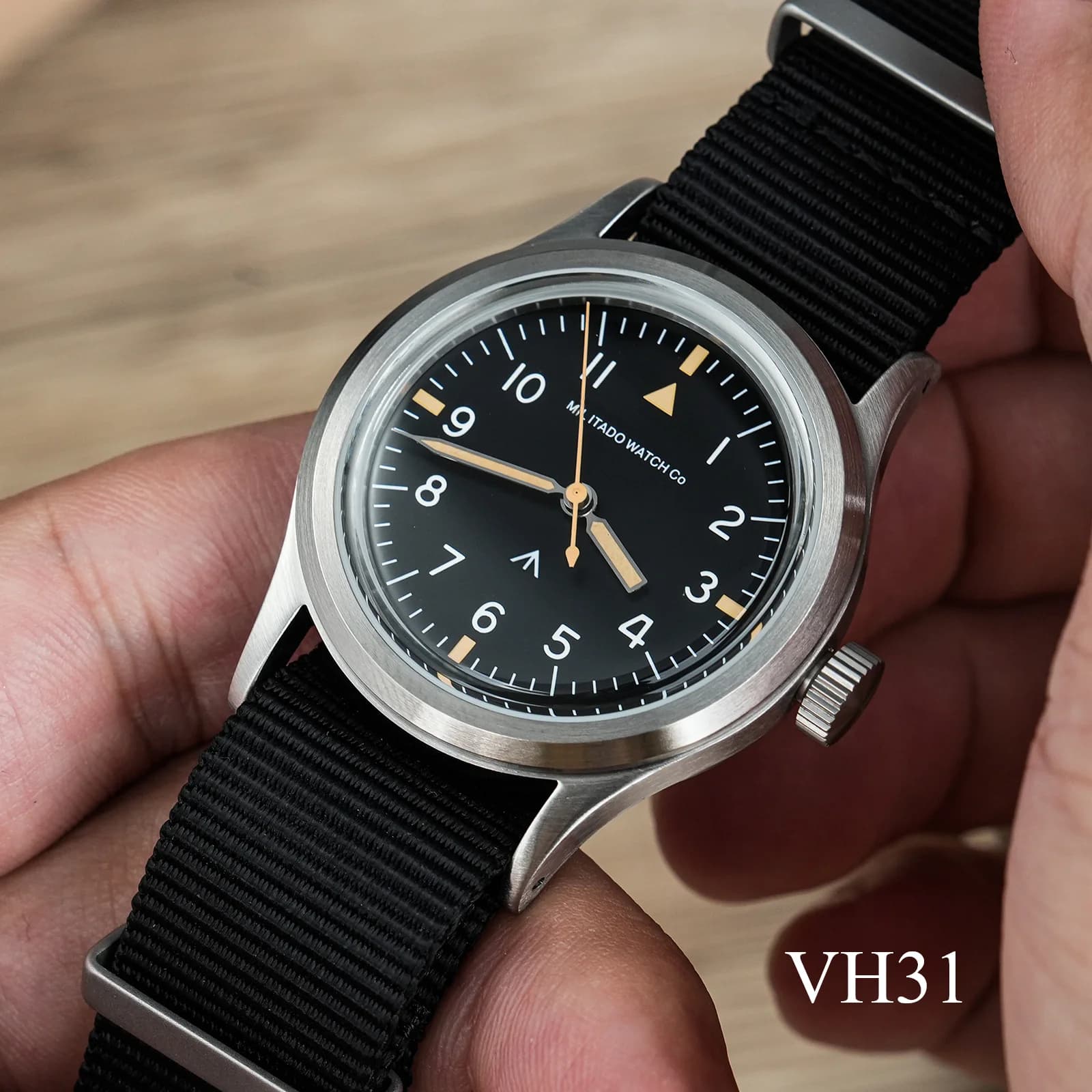 Militado ML14 36mm Watch VH31 Sweep Second Quartz Movement Watch Sapphire Crystal Super Luminous BGW9 C3 100m Waterproof Watches