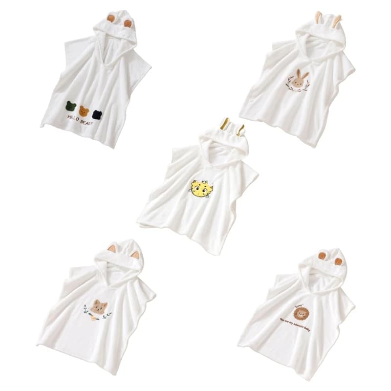 Baby Hooded Bath Towel for Toddler Newborn Strong Absorbent Bathrobe Blanket Soft Shower Towel Breathable Infant Towel