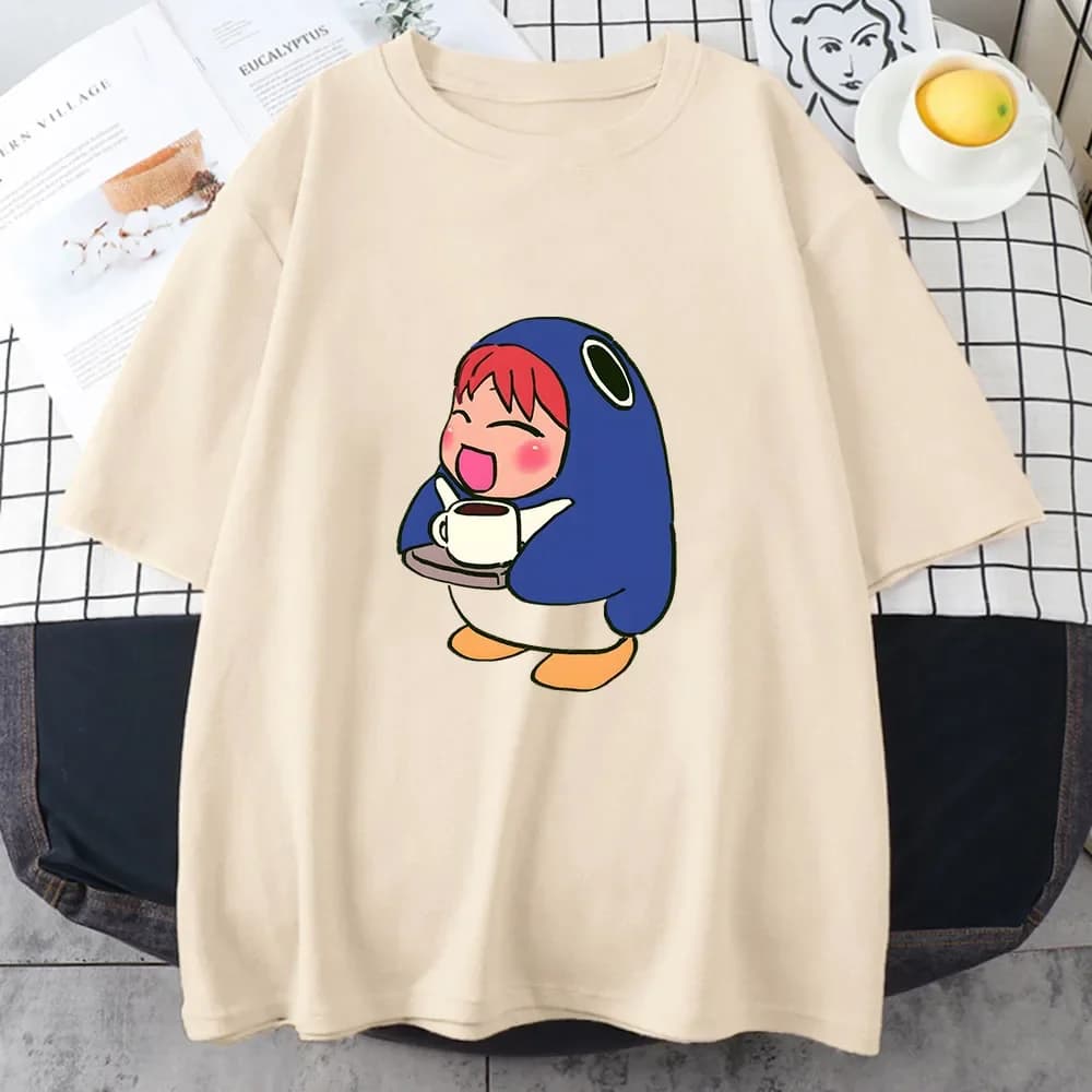 Azumanga Daioh Chiyo Mihama T-shirts WOMEN Manga/Comic Penguin Casual Tshirts 100% Cotton Summer Kawaii/Cute Tee Sense of Design