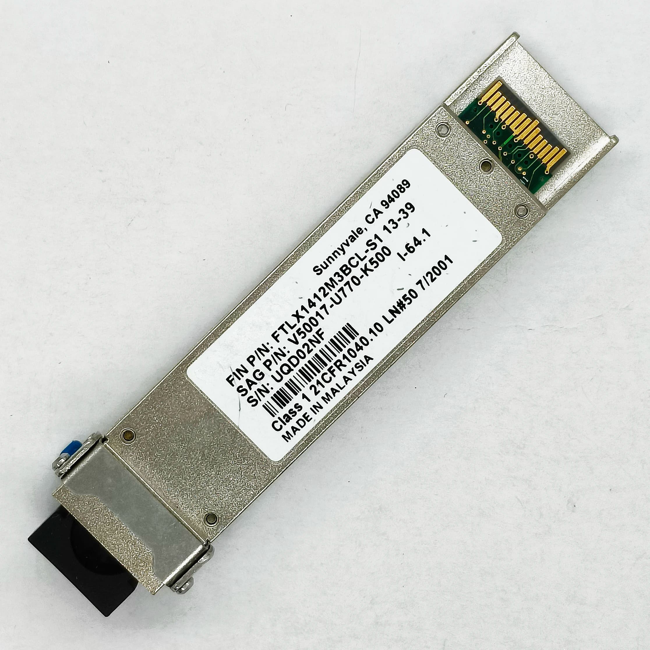 Genuine For Finisar XFP Optical Module 10G 1310nm 10km FTLX1412M3BCL FTLX1412M3BCL-S1 FTLX1413D3BCL FTLX1413M3BCL Refurbished