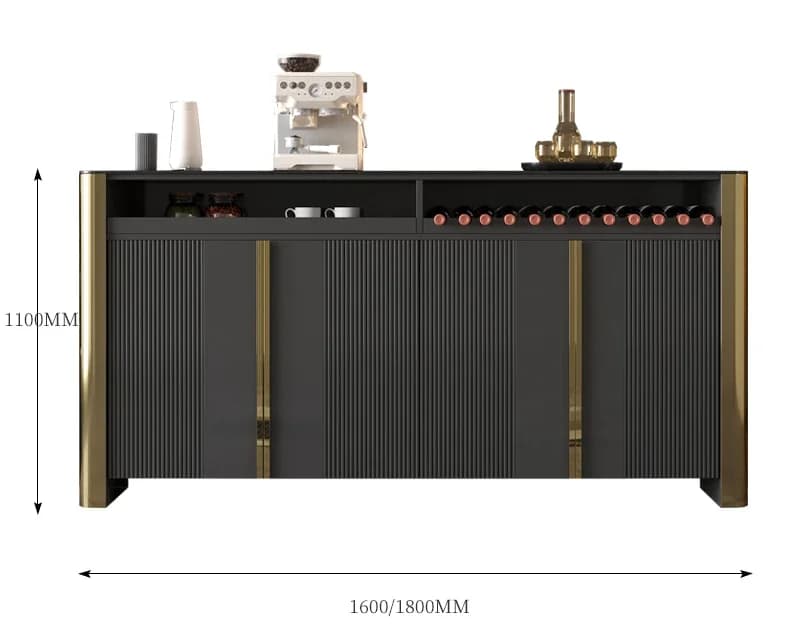 Italian light luxury dining side cabinet modern simple rock slab lacquered surface minimalist side cabinet