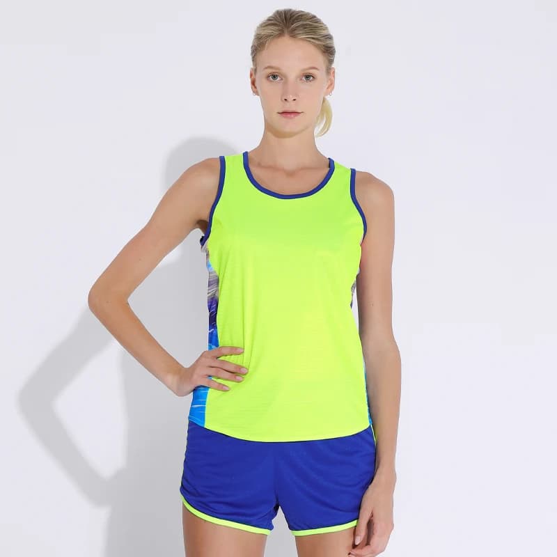 Running Suit For Women jogging Track And Field Quick Dry Vest Shorts Training Suits Sport Breathable Athletics Marathon Clothes