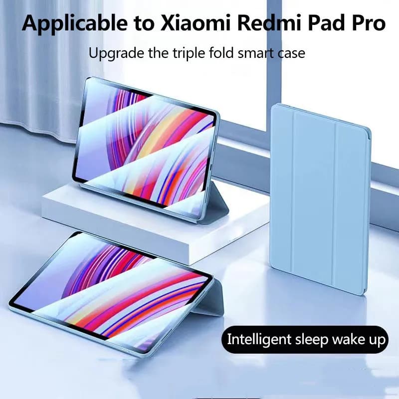 Leather Case For Xiaomi Redmi Pad Pro 12.1 2024 Pad SE 11inch Pad10.61 XiaomiPad 6SPro 12.4 6 5 Pro Tablet Smart Stand Cover