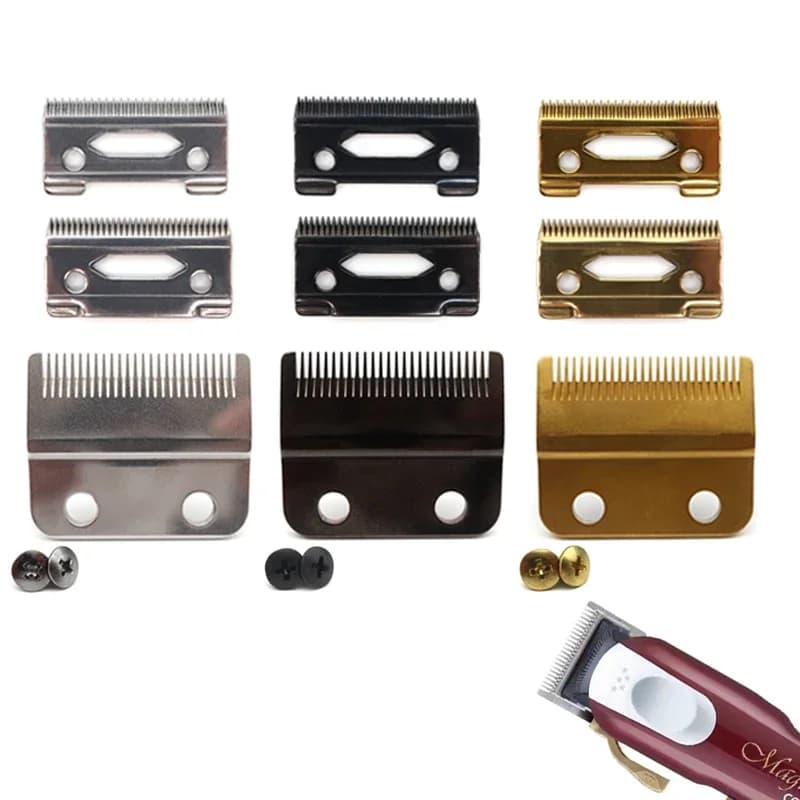 Wedge Fade/Standard Replacement Fixed Blade-Standard/Stagger Ceramic/Carbon Steel Movable Blade to WAHL Hair Clipper Accessroies