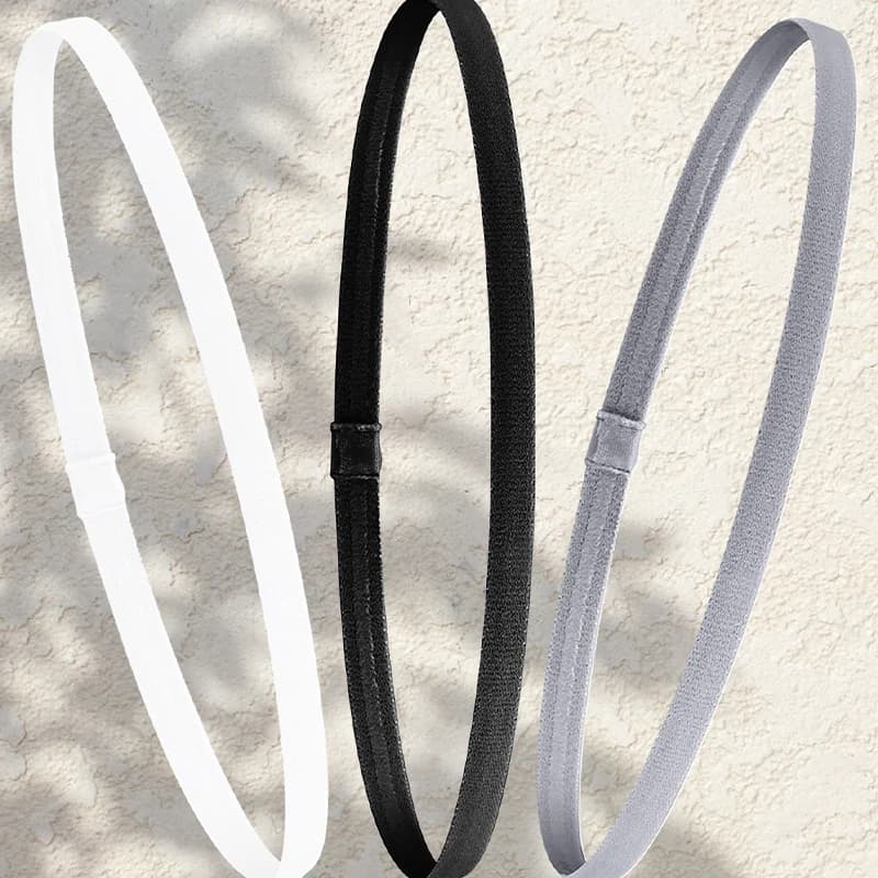 3Pcs Candy Color Women Men Yoga Hair Bands Sports Headband Girls Sport Anti-slip Elastic Rubber Sweatband Football Running