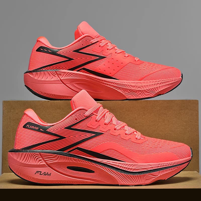 2025 Carbon Plate Marathon Men Sports Running Shoes Air Cushion Lightweight Women Athletic Gym Sneakers Hiking Jogging Footwear