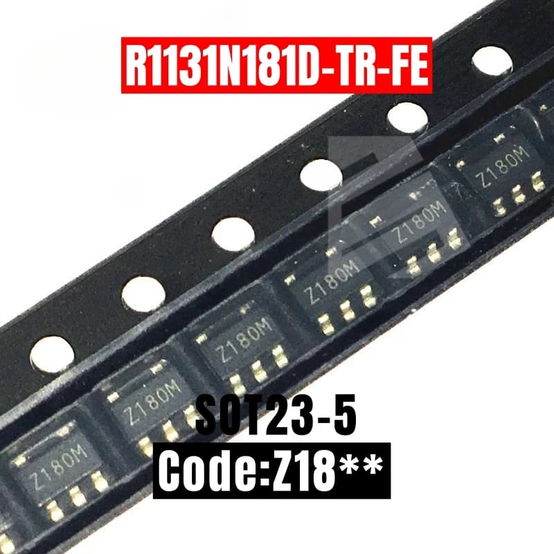 1PCS R1131N181D R1131N181D-TR-FE Z183S Marking:Z18** Z180M LDO Regulator 1.8V 300MA SOT23-5