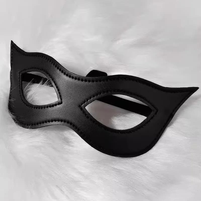 1/2pcs Dark Goth PU Leather Costume Cosplay Half Face Mask Elastic Band Black Eye Mask Sexy Cosplay Masks Halloween Party Props