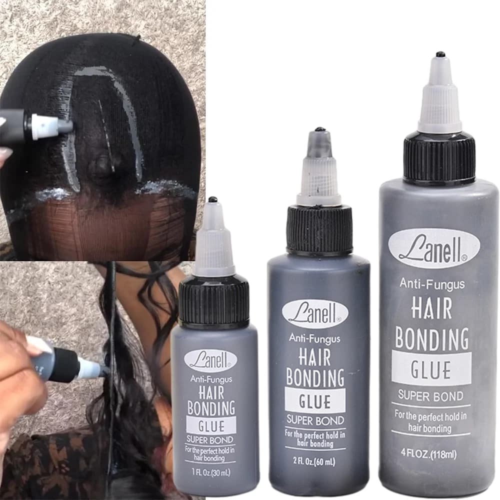 Bonding Glue for Lace Front Waterproof Wig Glue Strong Hold Water Resistant Wig Glue Wig Installation Kit Set for Closure Toupee