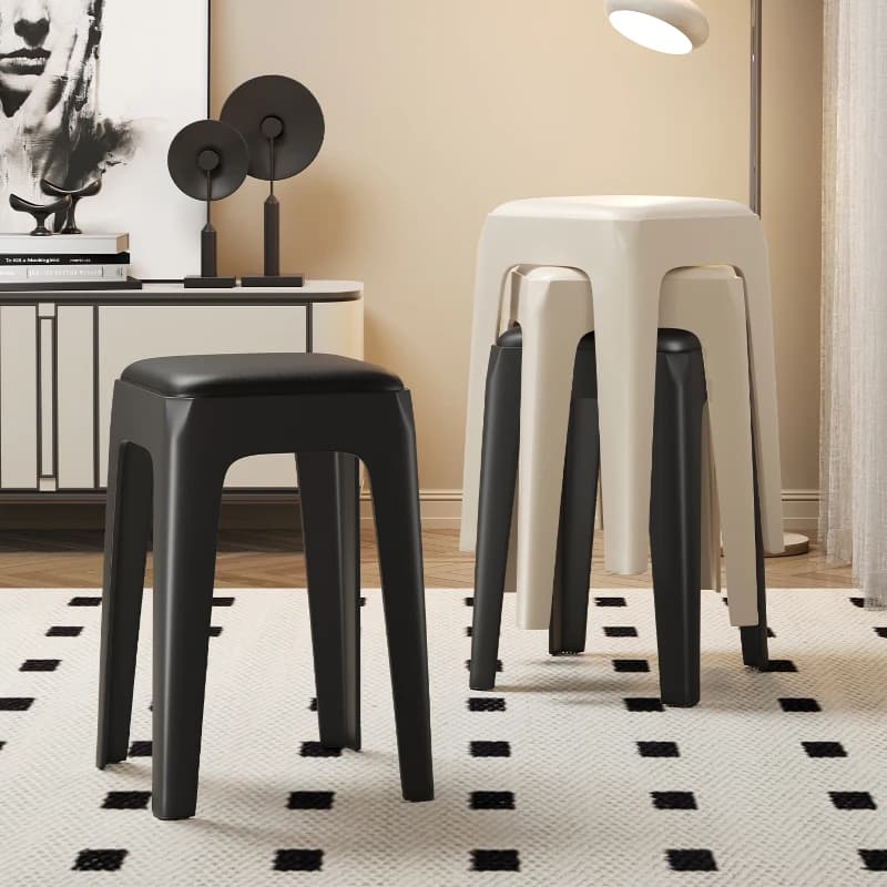 Plastic Portable Folding Stools Small Design Kids Space Saving Shoe Bench Salon Entrance Taburetes Con Ruedas Retro Furniture