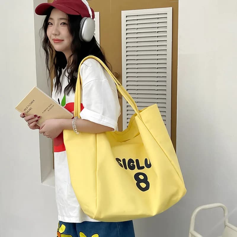 Children Messenger Bag Letter Canvas Bag Versatile Shoulder Small Tote Bag for Women Purse and Handbag Mother Kid Bags for Girl