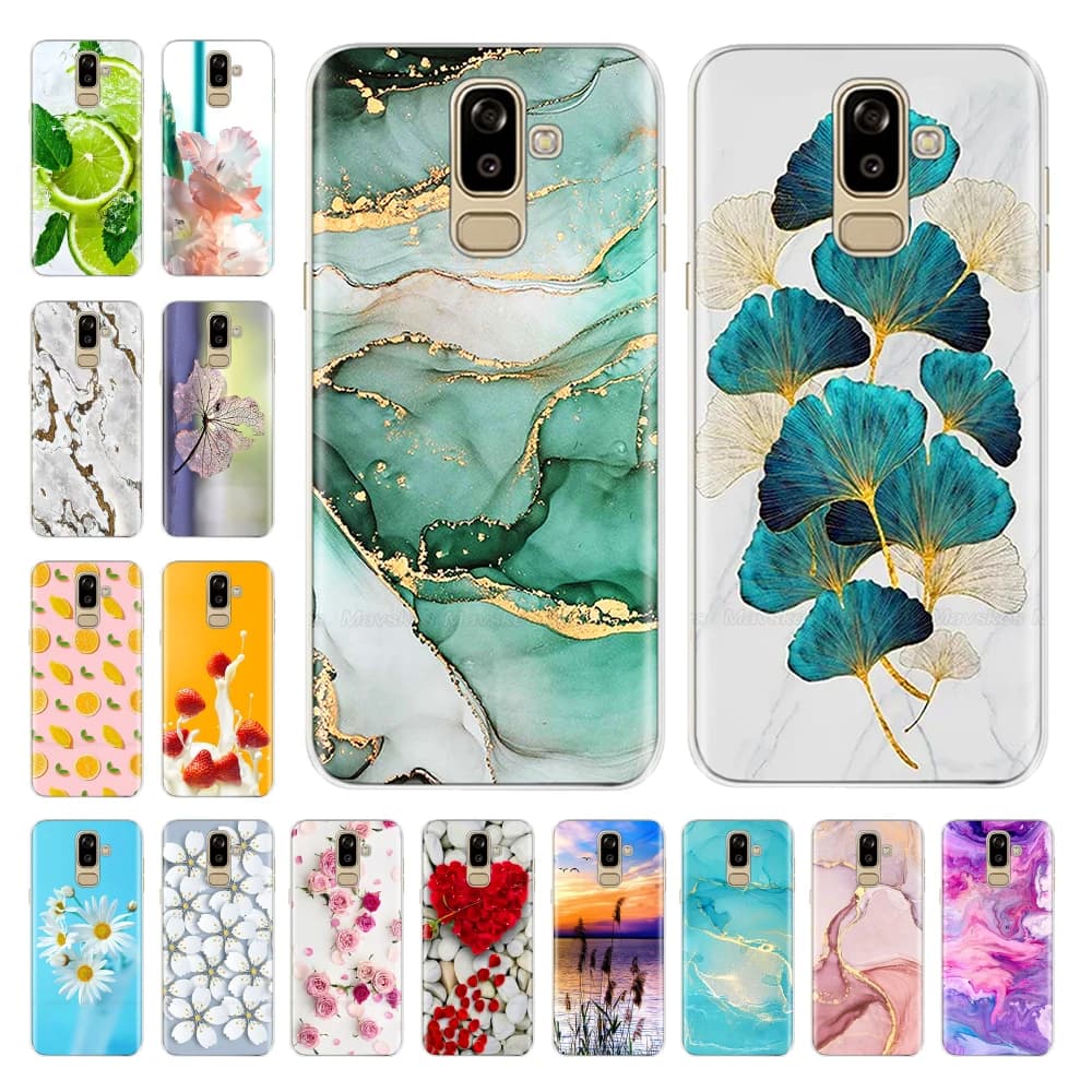 For Samsung Galaxy J6 Case SM-J600F Silicone TPU Bumper Transparent Protective Para For Samung J6 Plus J8 2018 Soft Fundas Cover