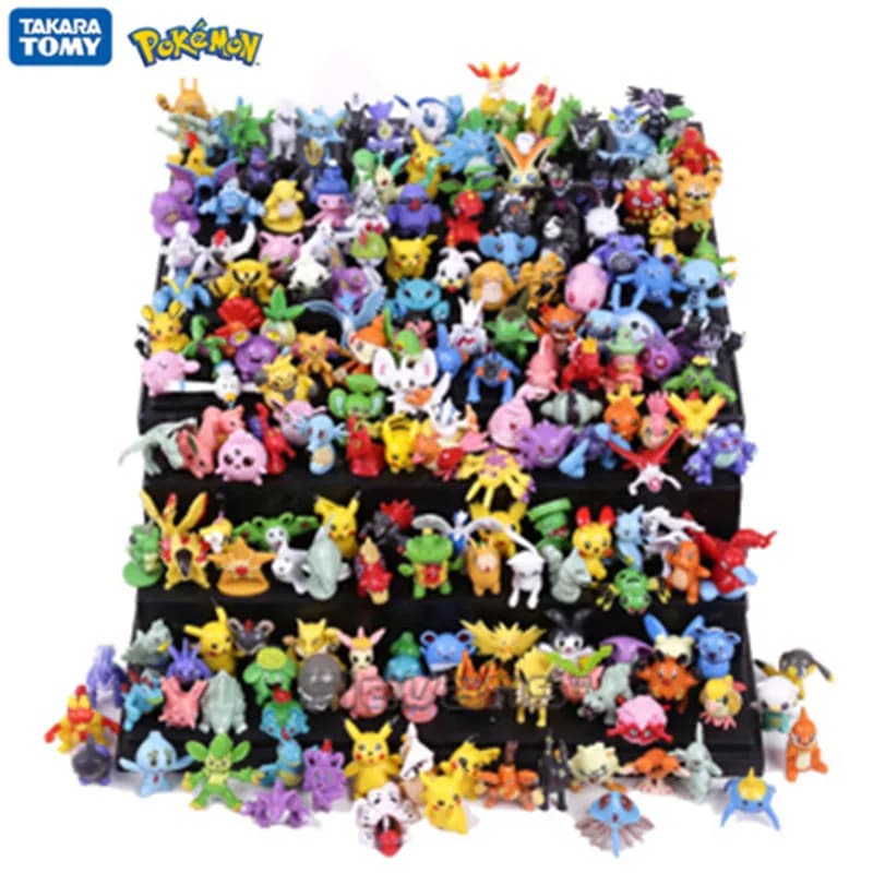 24-144Pcs Pokemon Anime Figure Pikachu Action Model 2-3CM Not Repeating Collectible Mini Model Doll Toy Kids Christmas Gifts