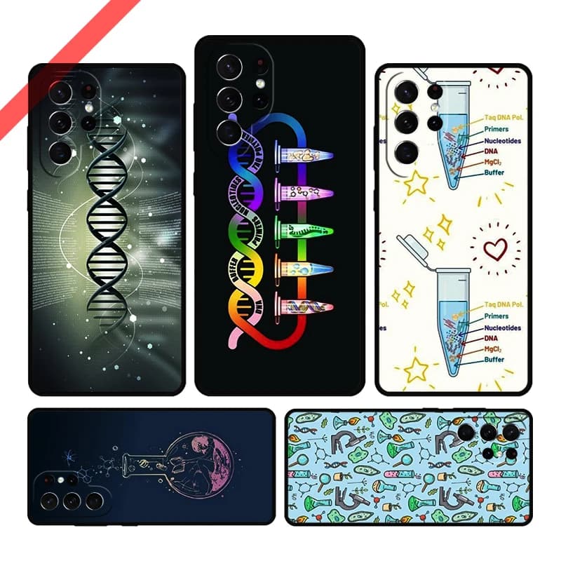 Biology old chemistry seamlessand Phone Case For Samsung Galaxy S20 FE S21 S10 S23 Plus S24 S22 Ultra Note20 Note10 S9 S8 Cover