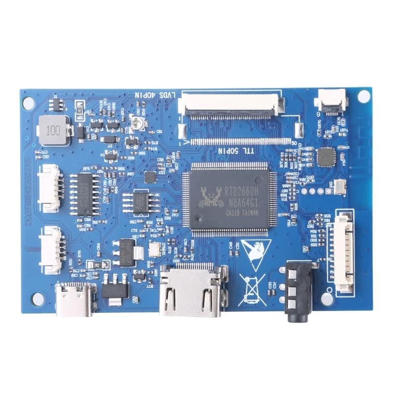 Touch Panel Board 7" 8" 40pin LCD Screen Driver Board Controller Mainboard Main Board 1024X600 Resolution 1-Channel