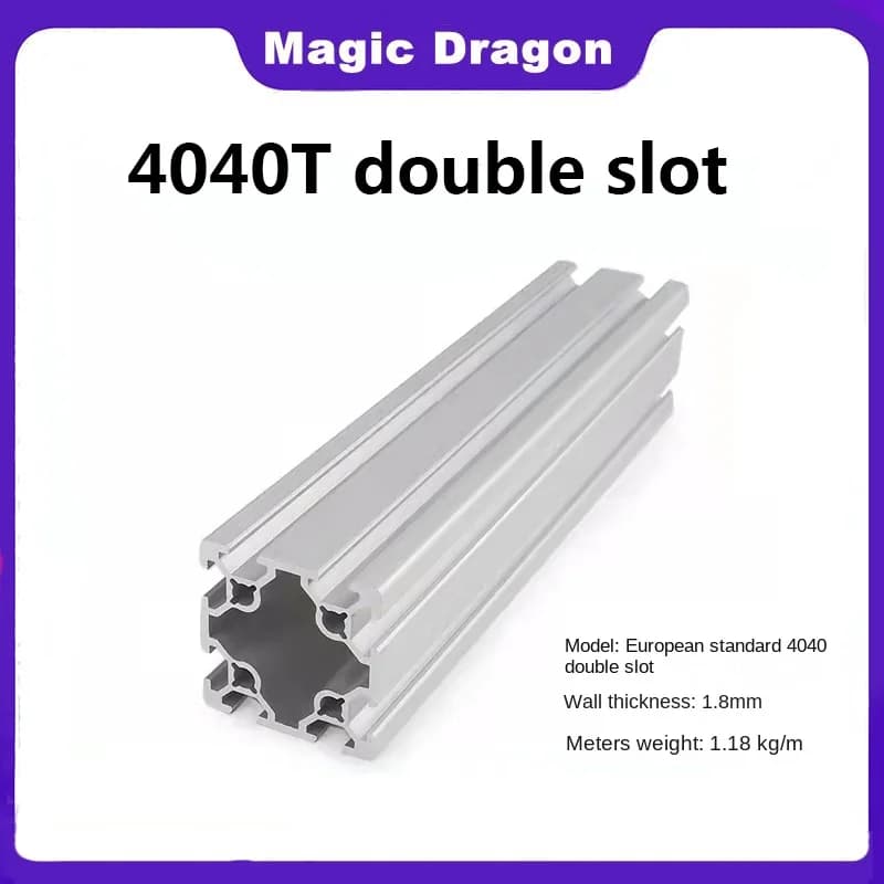 1PC European Standard 4040 Plum Blossom Hole Double Slot Aluminum Profile Assembly Line Automated Fish Tank Frame 40x40 for CNC
