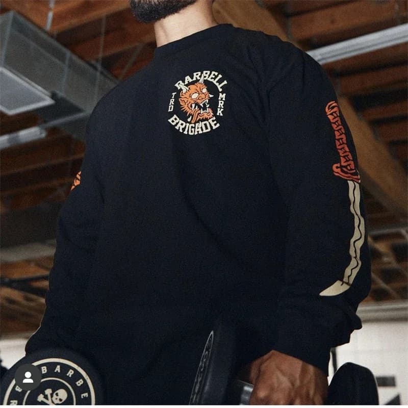 BARBELL Gym Cotton Men T-shirt Fitness Shirt Casual Hip Hop Print T-shirts Male Fitness Bodybuilding Sports Workout Tees Tops