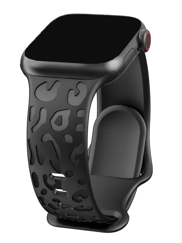 Silicone Engraved For Apple Watch Strap 46mm 45mm 44mm 41mm 40mm 38mm correa bracelet iwatch serie 10 9 8 7 6 4 ultra 2/3 49mm