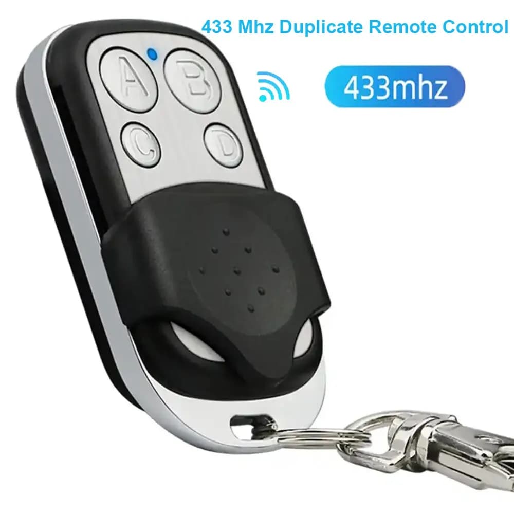 Garage Door Opener Remote Metal Push Button Remote Control Transmitter ABCD / Lock Unlock 4Button 433MHz Universal 4 Buttons