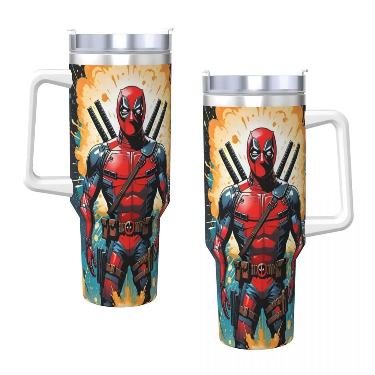 Marvel Deadpool & Wolverine Stainless Steel Tumbler Travel Car Mugs 40oz Coffee Mug Insulated Cold Drink Milk Tea Water Bottle