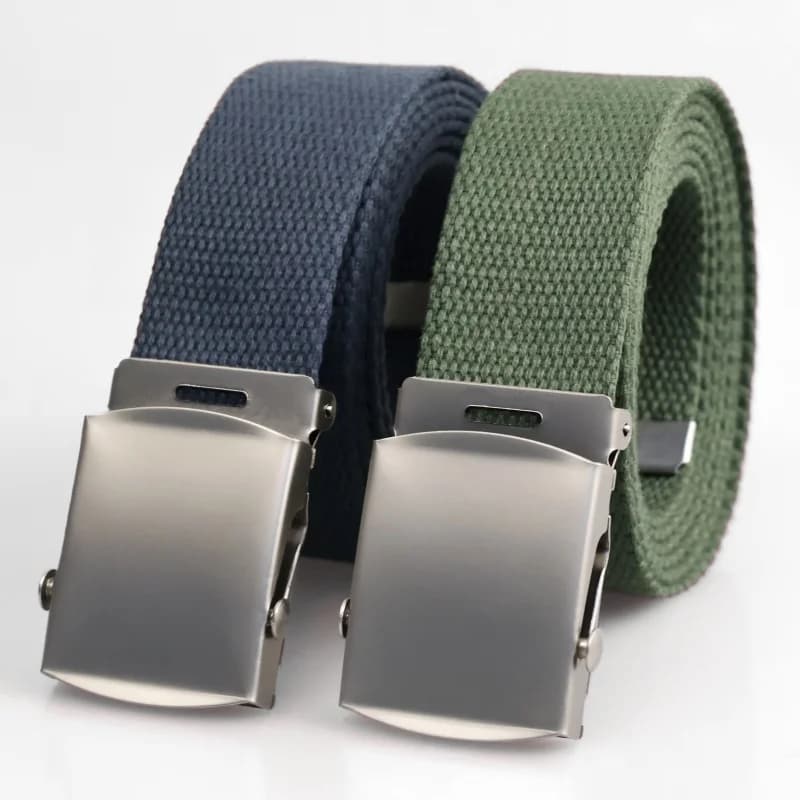 New Men's Canvas Belt Outdoor Wear-resistant Breathable Alloy Buckle Unisex Belt Youth Camouflage Sports waistband