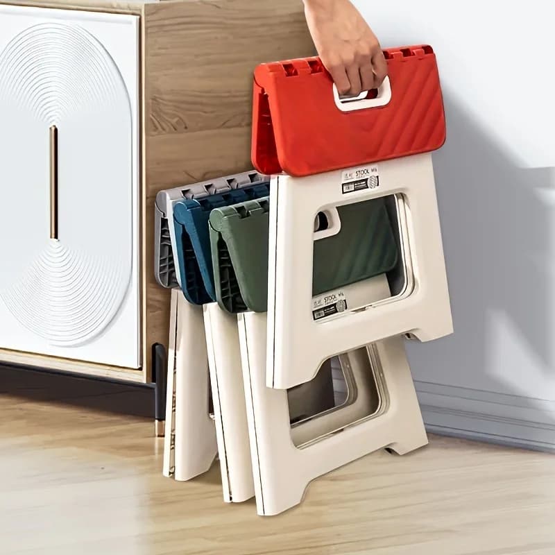 Folding Stool Household Lightweight Leisure Fishing Stool Children Utility Small Bench Outdoors Portable Non-Slip Plastic Chair