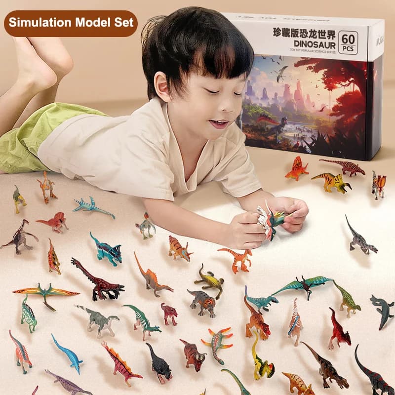 12PCS Jurassic Simulation Dinosaur Toy Model Children's Early Education Cognitive Dinosaur World Toys Children's Christmas Gift