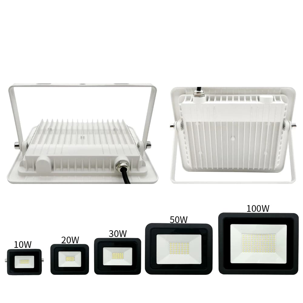 LED Floodlight 10W 20W 30W 50W 100W Flood Light 220V Waterproof IP68 Outdoor Wall Garden Spotlight Reflector Foco Lamp