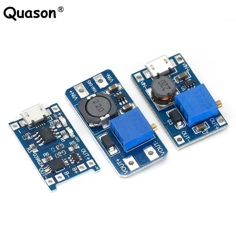 DC-DC Adjustable Boost Module 2A Boost Plate Step Up Module with MICRO USB 2V-24V to 5V 9V 12V 28V MT3608 MODULE