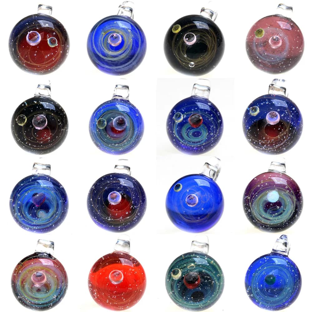New Lampwork Beads 1PCS Dia 21MM Round Fantastic Starry Milky Way Shape Hand Made Glass Pendant DIY Jewelry Making