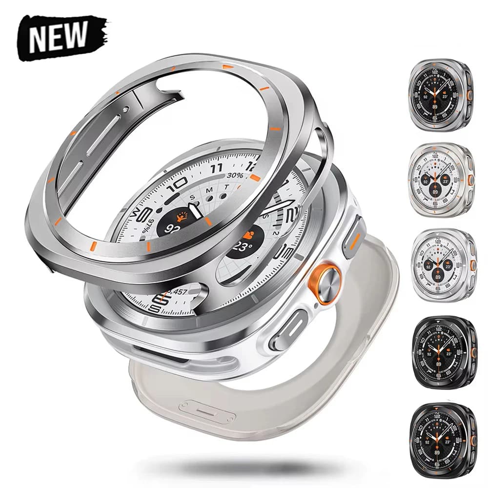 Protective Case For Samsung Galaxy Watch 7 Ultra 47mm NOScreen Film Hard Metal Cover For Galaxy Watch 7 Ultra Bumper Accessories