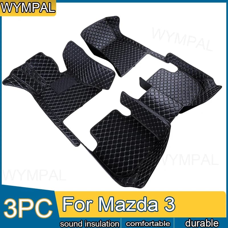 Car Floor Mats For Mazda3 Mazda 3 BK 2004~2009 Auto Rugs Durable Waterproof Carpet Luxury Leather Mat Full Set Car Accessories