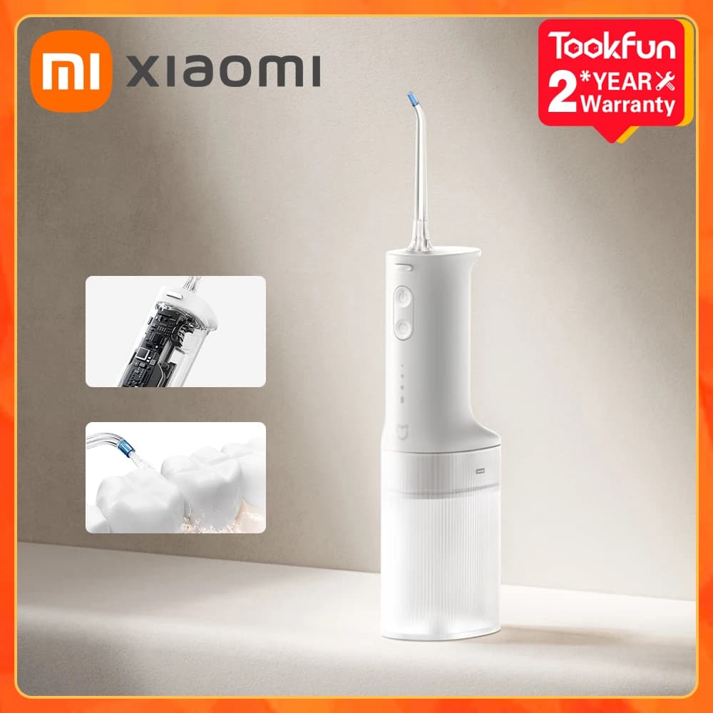 2024 XIAOMI MIJIA Portable Oral Irrigator 2 MEO705 Dental Teeth Whitening Flosser bucal tooth Cleaner waterpulse Water Thread
