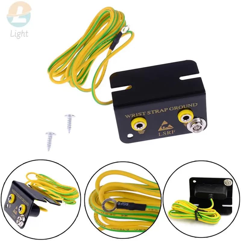 ESD ground socket dual banana plug for anti static wrist strap armband