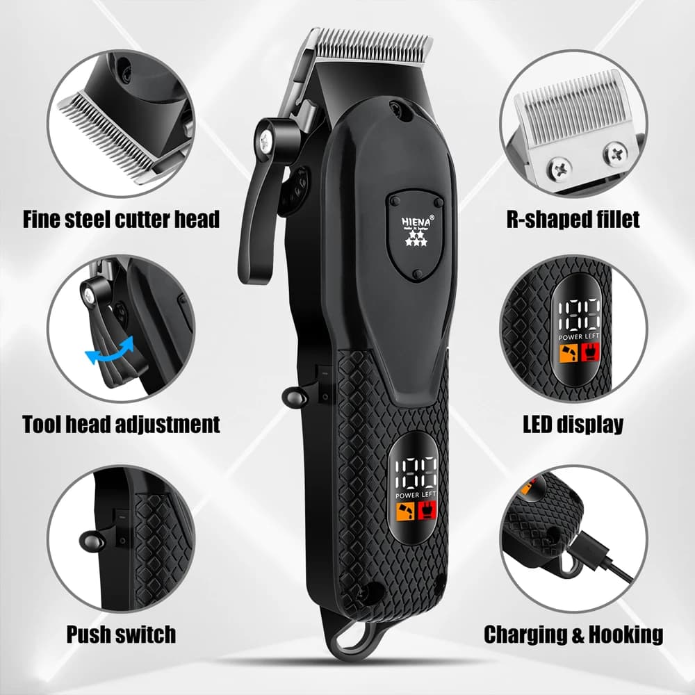 HIENA trimmer hair cutting machine Retro style Barber shop Machines for cutting hair professional barber trimmer HYN-228