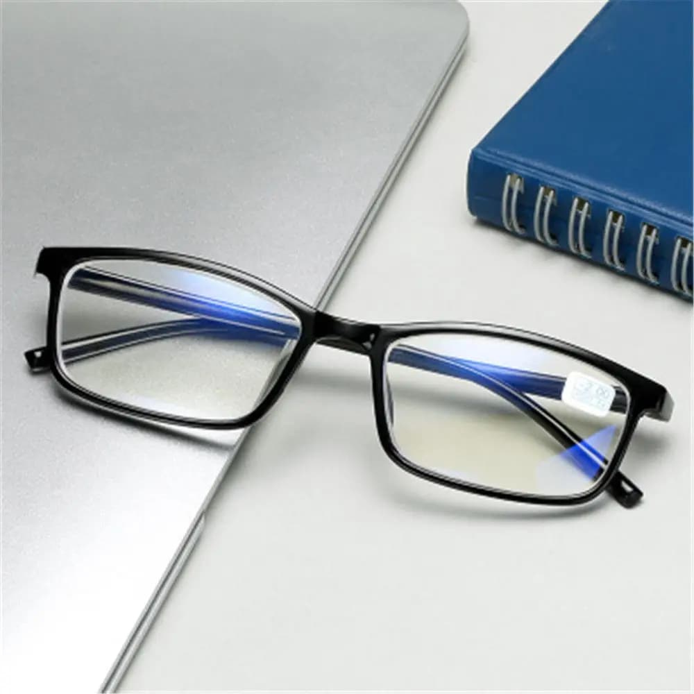 Classic Blue Film Business Myopia Glasses Women Men Ultralight Resin Reading Eyewear Nearsighted Eyeglass Vision Care -1.00~-4.0