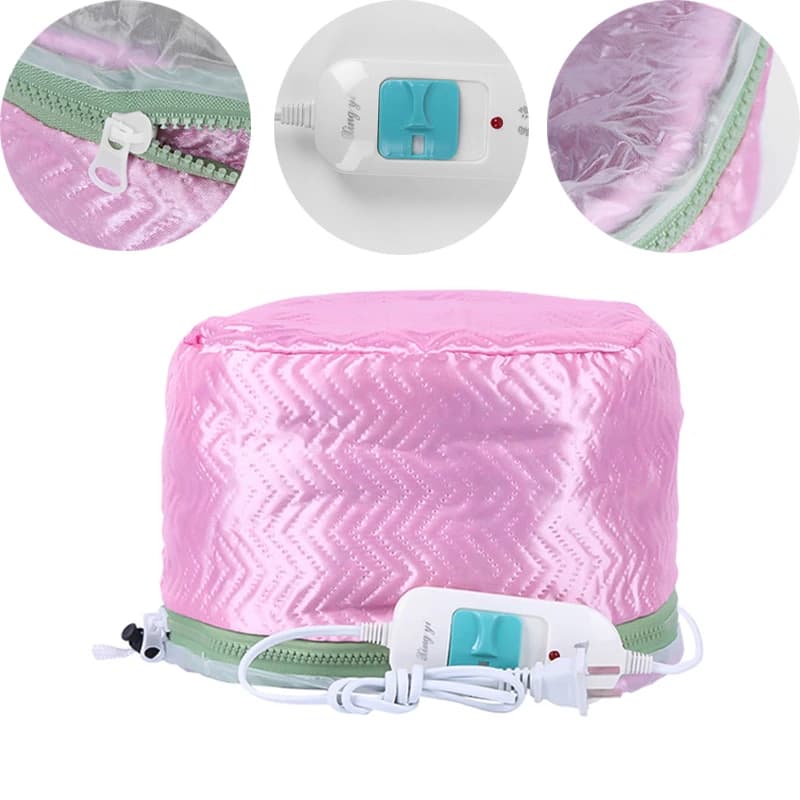 Adjustable PU+PVC Liner Hair Steamer Dryers Cap Electric Hair Heating Thermal Cap Treatment Hat SPA Home Salon Hair Styling Care