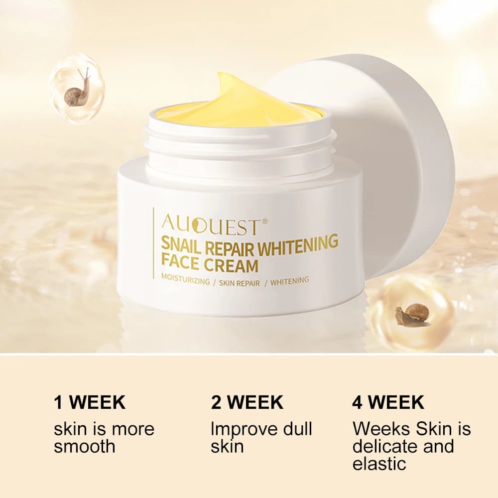 AUQUEST Snail Collagen Face Cream Whitening Moisturizing Anti Aging Facial Cream Skin Care Products