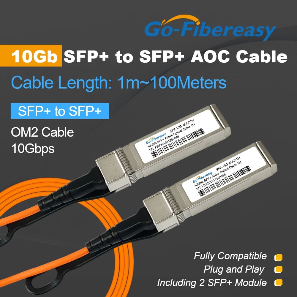 10Gb SFP+ to SFP+ AOC SFP Cable 3M/5M/7M OM2 LSZH Active Optical Cable For MikroTik,Ubiquiti,Mellanox...Fiber Optical Switch