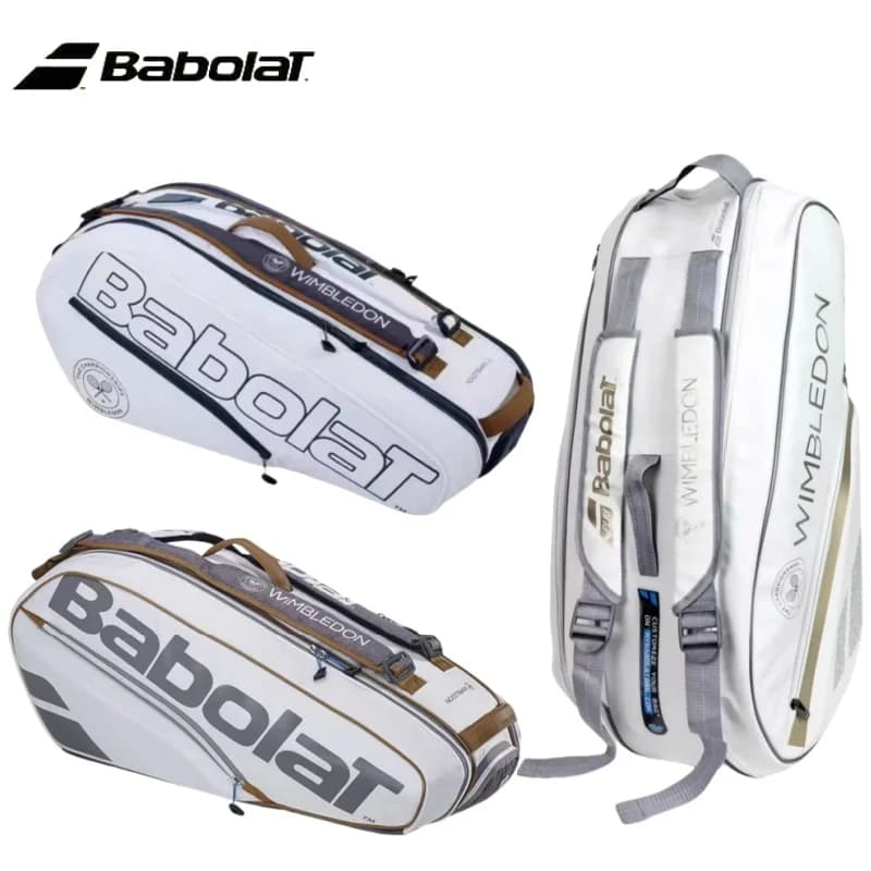 Babolat Tennis Padel Rackets WIMBLEDON Large-capacity Tennis Backpack Sports Bag Beach Tennis Rackets Bag With Shoes Compartment