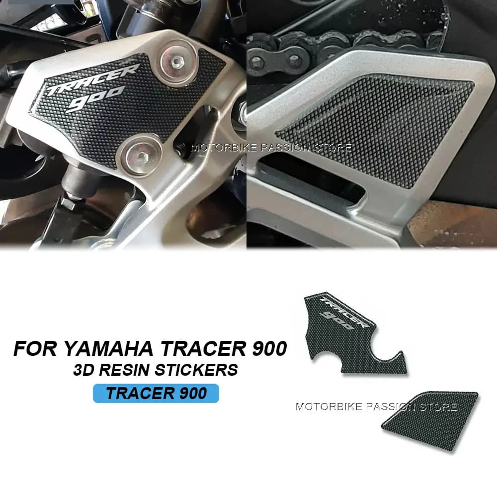 For yamaha Tracer 900 TRACER 900 Motorcycle Accessories Side Footrest Protective Sticker Epoxy Resin Sticker Gel 3D 2016-2020