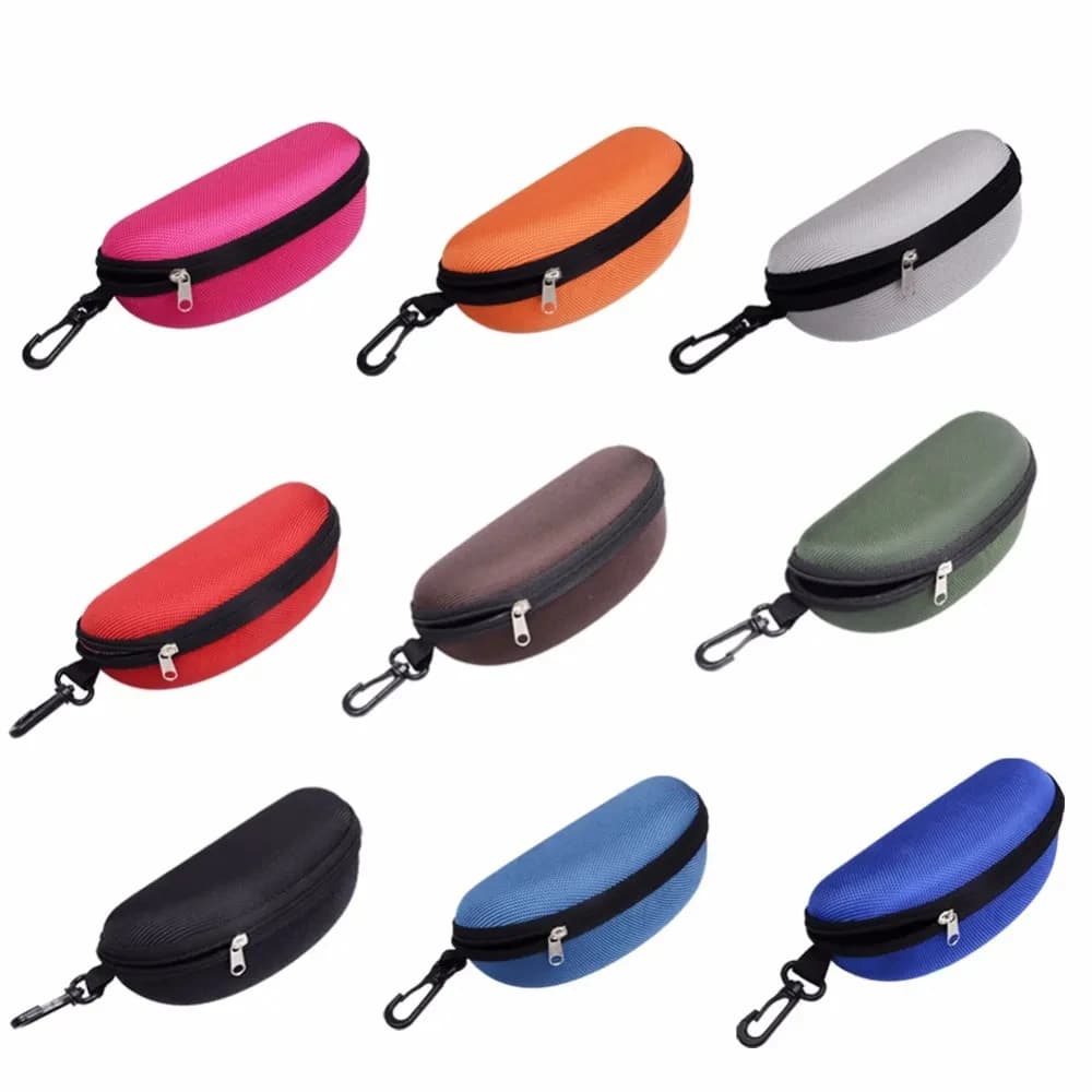 Glasses Storage Box Men Women Sunglasses Reading Protector Cover Travel Portable EVA Zipper with Hook Eyeglasses Case
