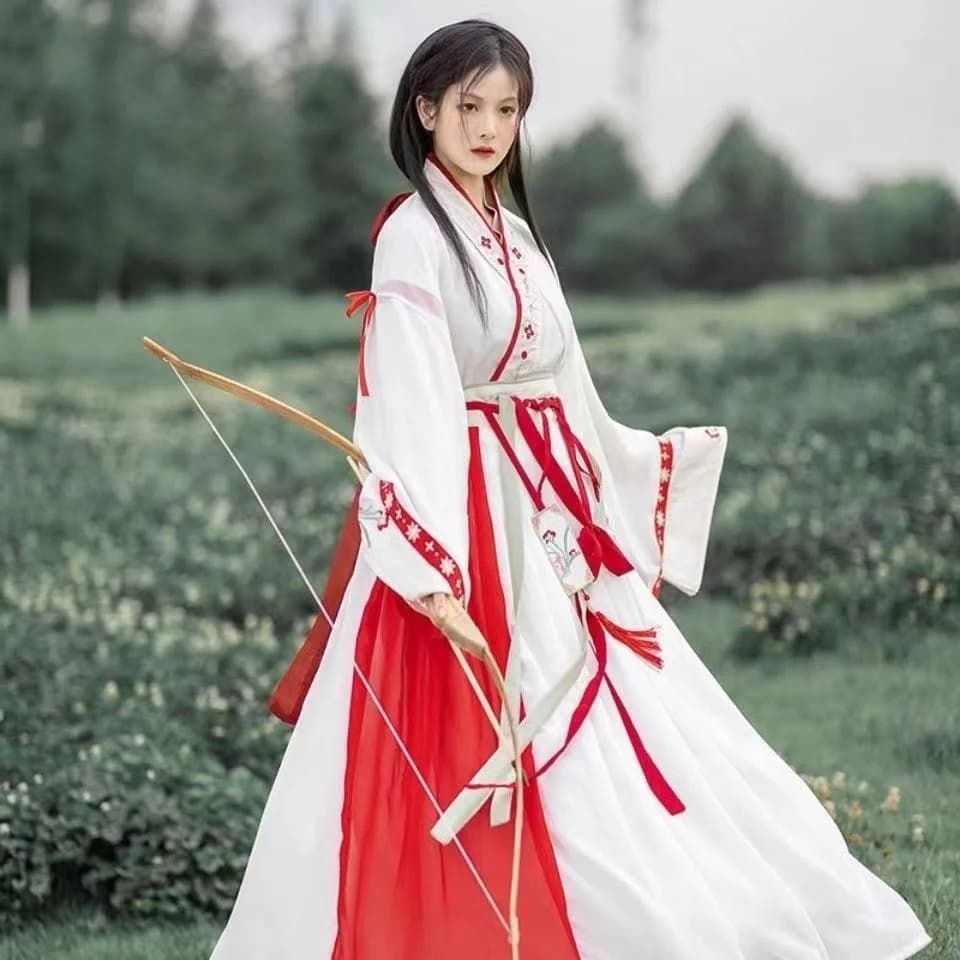 Modern Hanfu Women Chinese Traditional Dress Kimono Ancient Tang Dynasty Set Hanbok Costume Fairy Beautiful Divine Girl Vestido