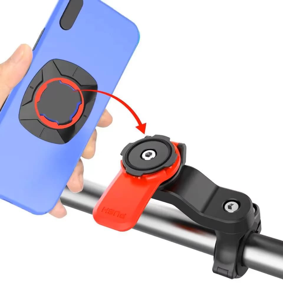 Phone Holder Rearview For Motorcycle Handbar Mirror Mount Support Shock-resistant Bicycle Scooter Bike Security Quick Lock Stand