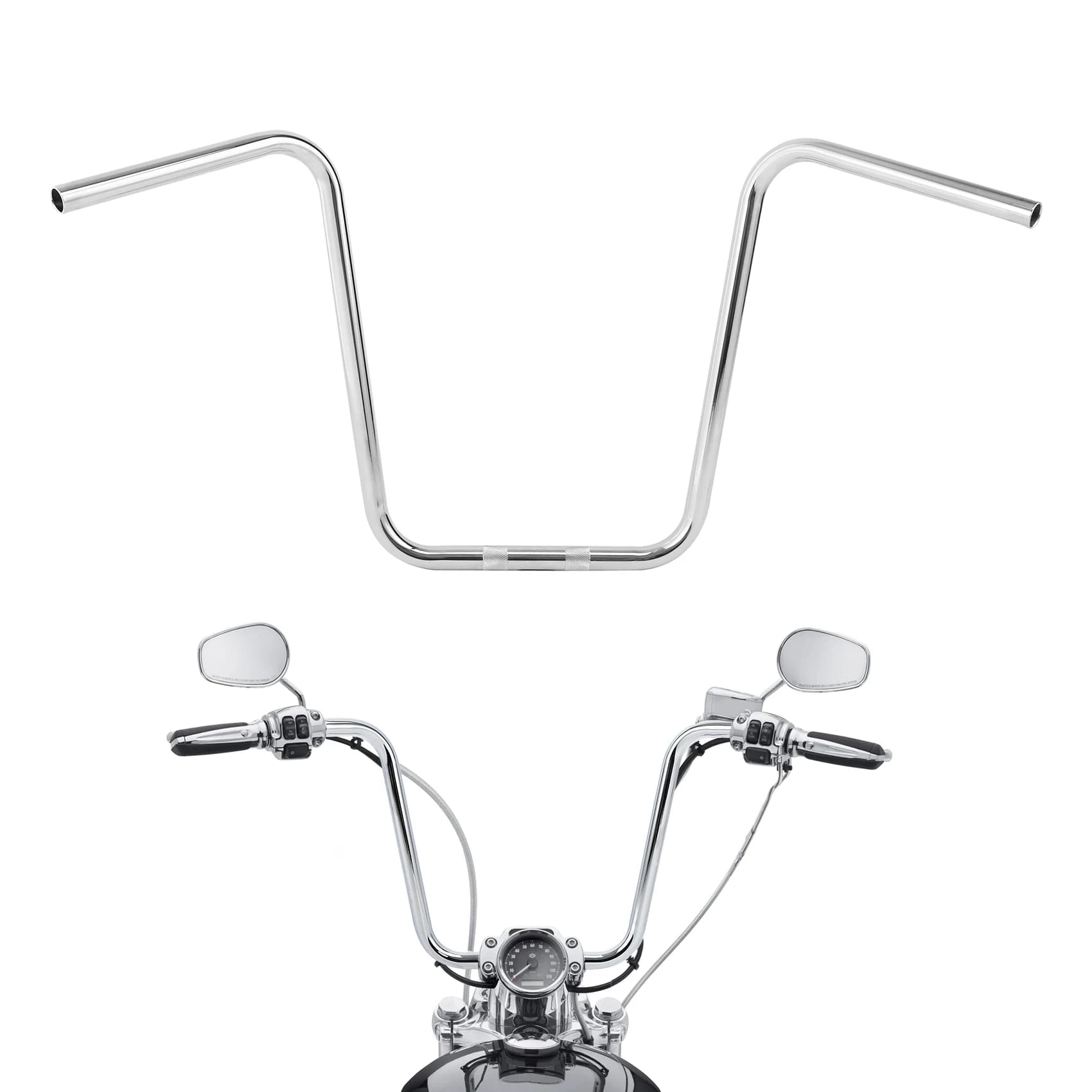 10"/12"/14"/16"/18" Ape Hanger 1" Handlebars For Harley Softail FLST FXST Sportster XL 883 1200 Motorcycle