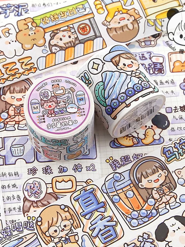5m Dodojam Cute Girls Kawaii Washi Tape Rolls Stickers Food Decorative Materials